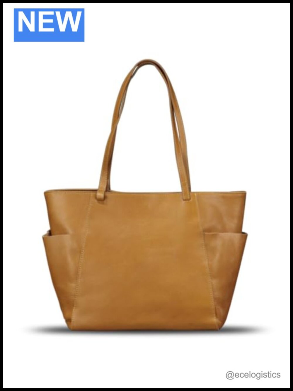 Genuine Leather Tote Bag Women Shoulder Bag Handbag Full Grain Leather Purse